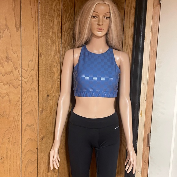 Peloton Blue Checkered Sports Bra - Picture 13 of 15